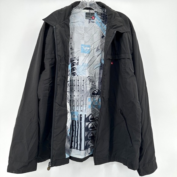 Quiksilver Other - Y2K Quiksilver Mens‎ Full Zip Jacket Windbreaker Large Graphic Print Streetwear